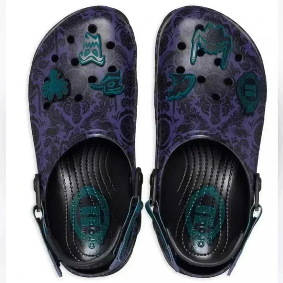 Crocs x Disney W 8 / M 6 Haunted Mansion Wallpaper clogs NWT - Picture 2 of 10